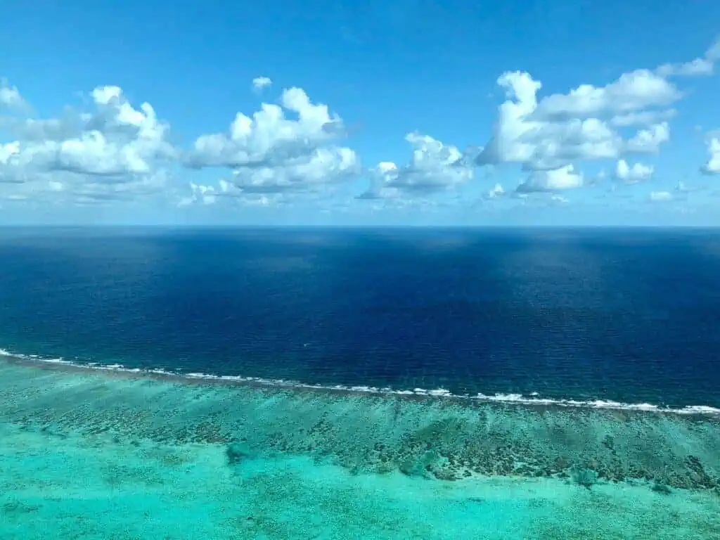 Belize Barrier Reef aerial view